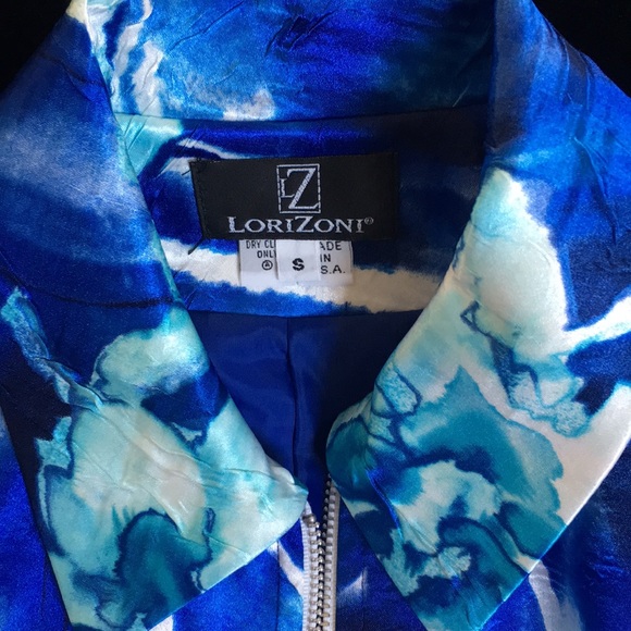 Lorizoni jacket blue water color made in USA 8 am - Picture 2 of 6
